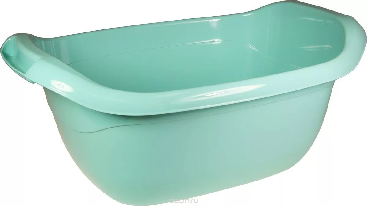 Таз пласт. 10л овальный аквамарин с ручками М2544