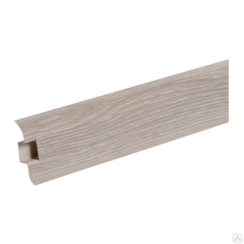 Плинтус ПВХ 2,2м с мягк. краем 55мм "Идеал Комфорт", 215 Дуб снежный