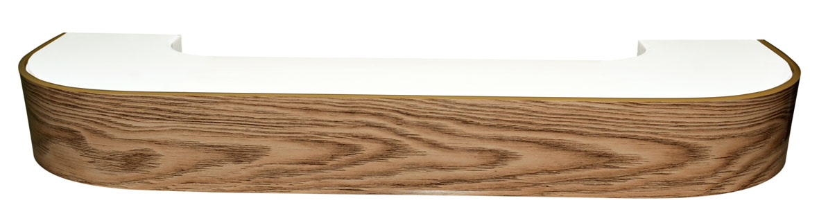 Карниз пластиковый 3-х рядный "ЭД Винтаж" Бук 2,0м 67933