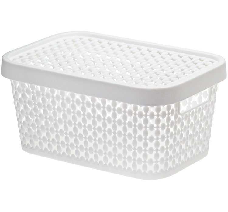 Коробка пласт. Пирула 1,5л белая с крышкой М2347