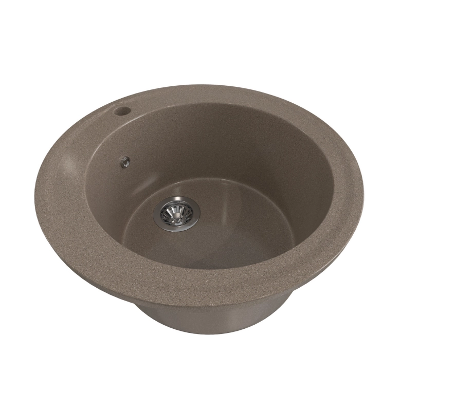 Мойка круглая MIXLINE,терракот 470мм, глуб.чаши 180 + комплект, 551086551086- купить в АПлайн