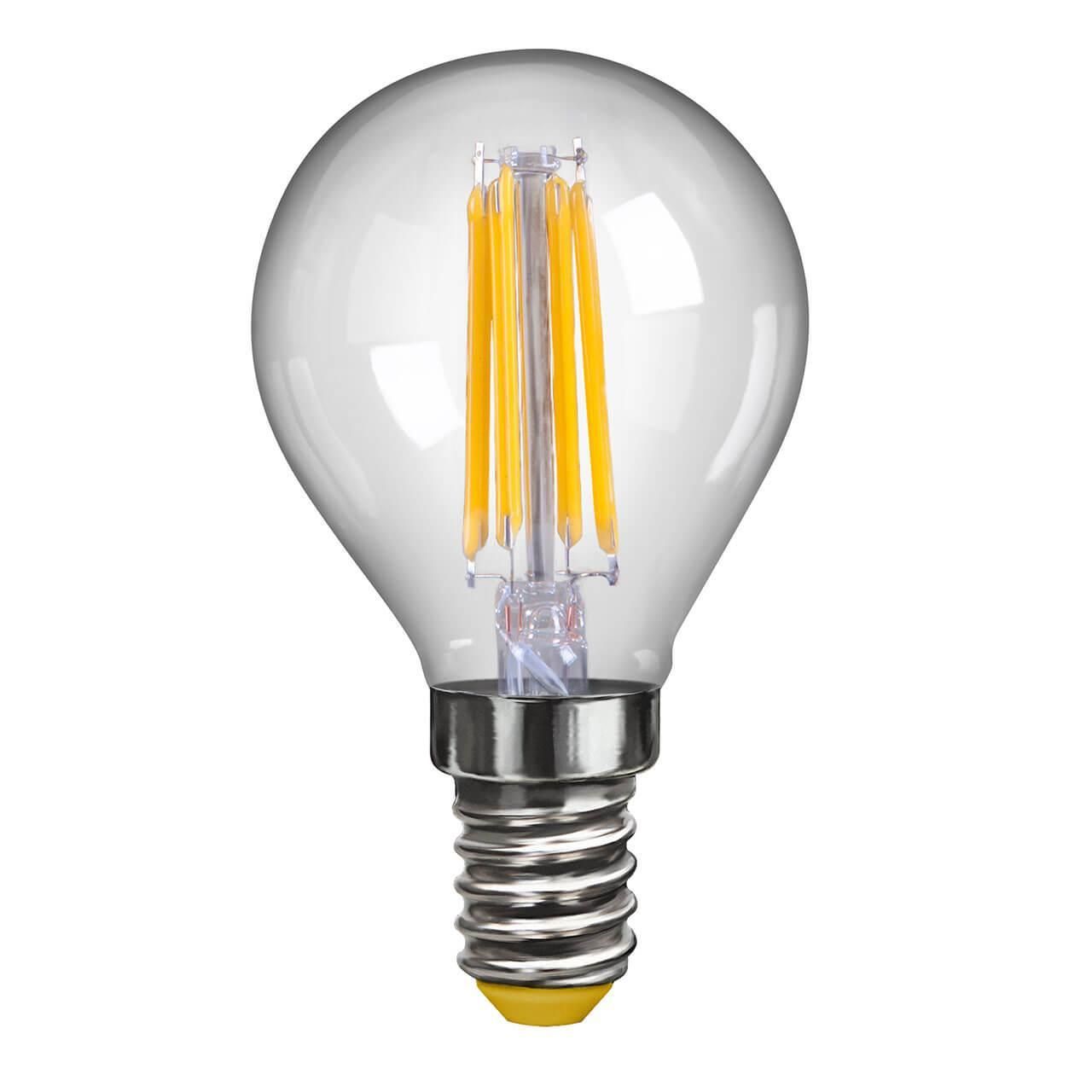 ЛАМПА СВЕТОДИОДНАЯ "360град." 7Вт G45 ШАР 3000К E14 230В ПРОЗР. ИЭК LLF-G45-7-230-30-E14-CL 