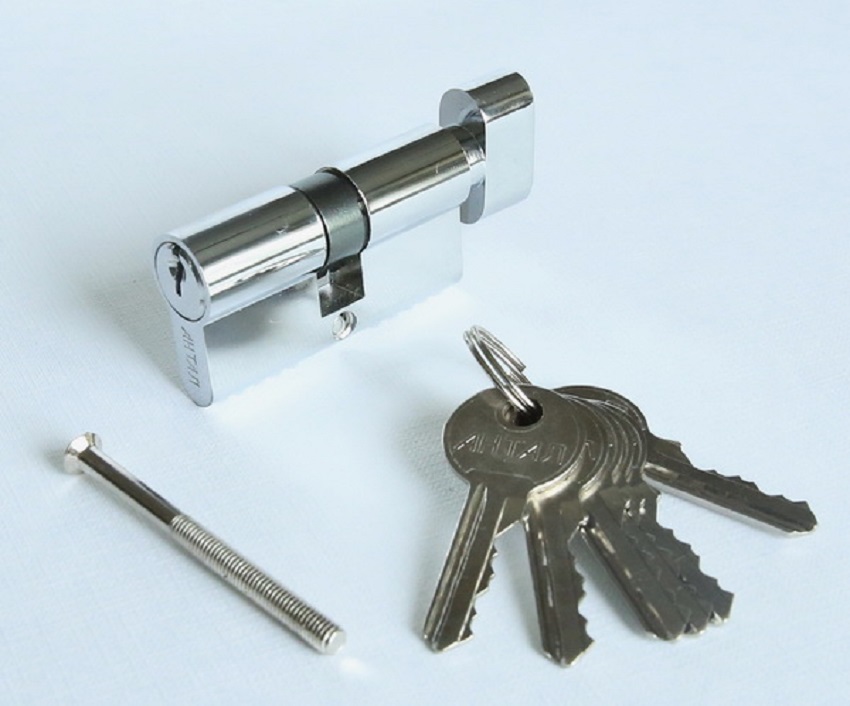 Цилиндр замка (личинка) Антал ZA-60-N-V-6 30х30мм с вертушкой хром