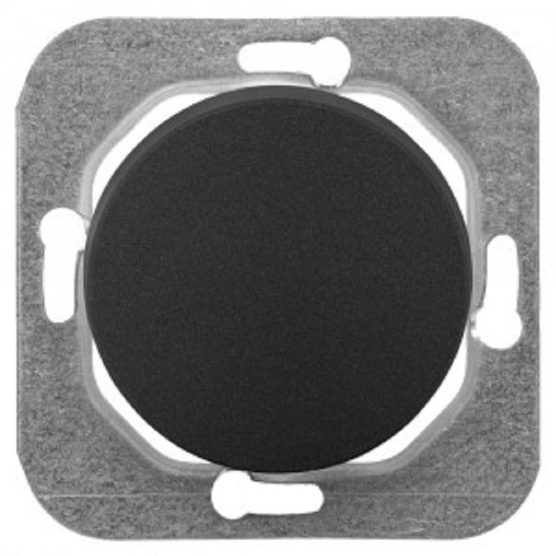 Выключатель "Ретро Прованс" 1 СП черный графит круглый механизм Bylectrica С110-3301 (705)