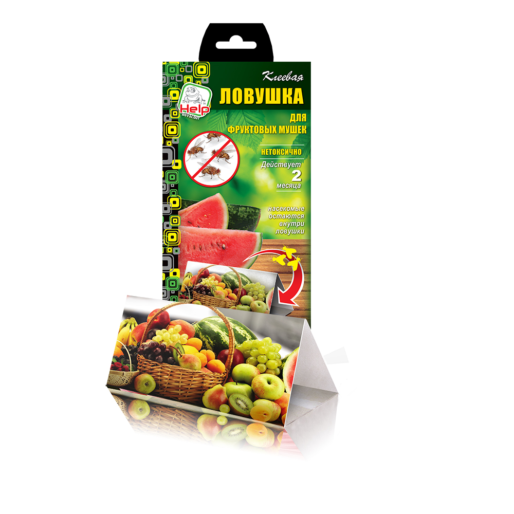 Ловушка для фруктовой мушки HELP клеевая 2шт