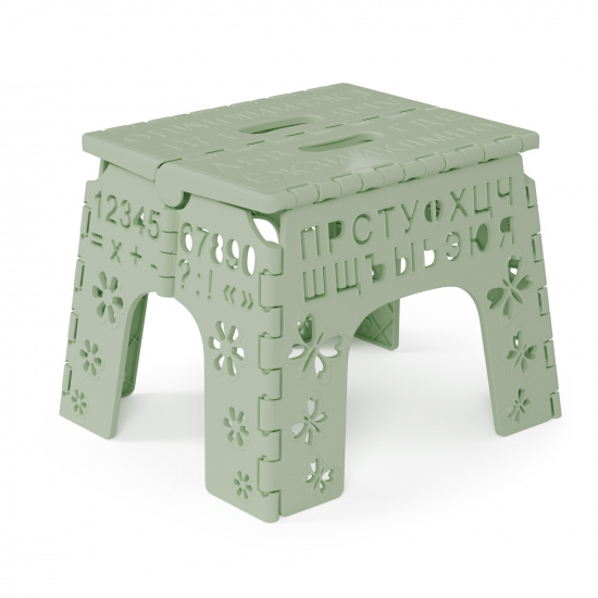 Табурет пласт. Алфавит малый складной оливковый М4961