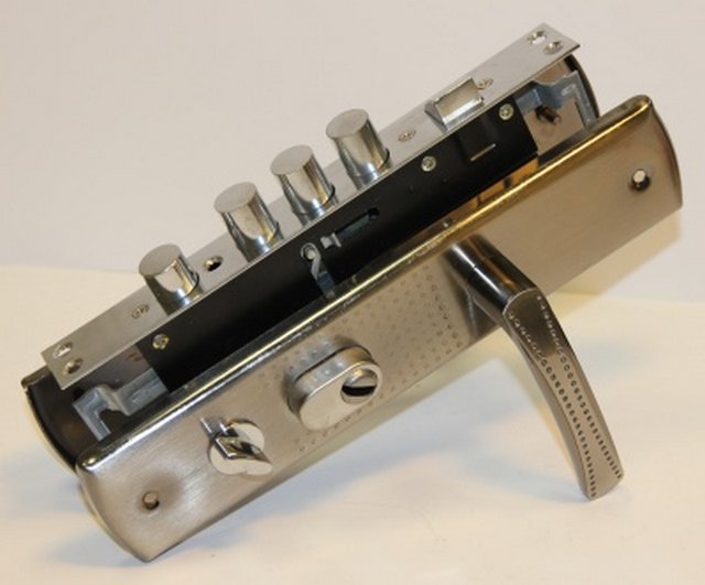 Замок врезной в сборе "АНТАЛ" SP-A-L цилиндр 6 ключей правый л-н