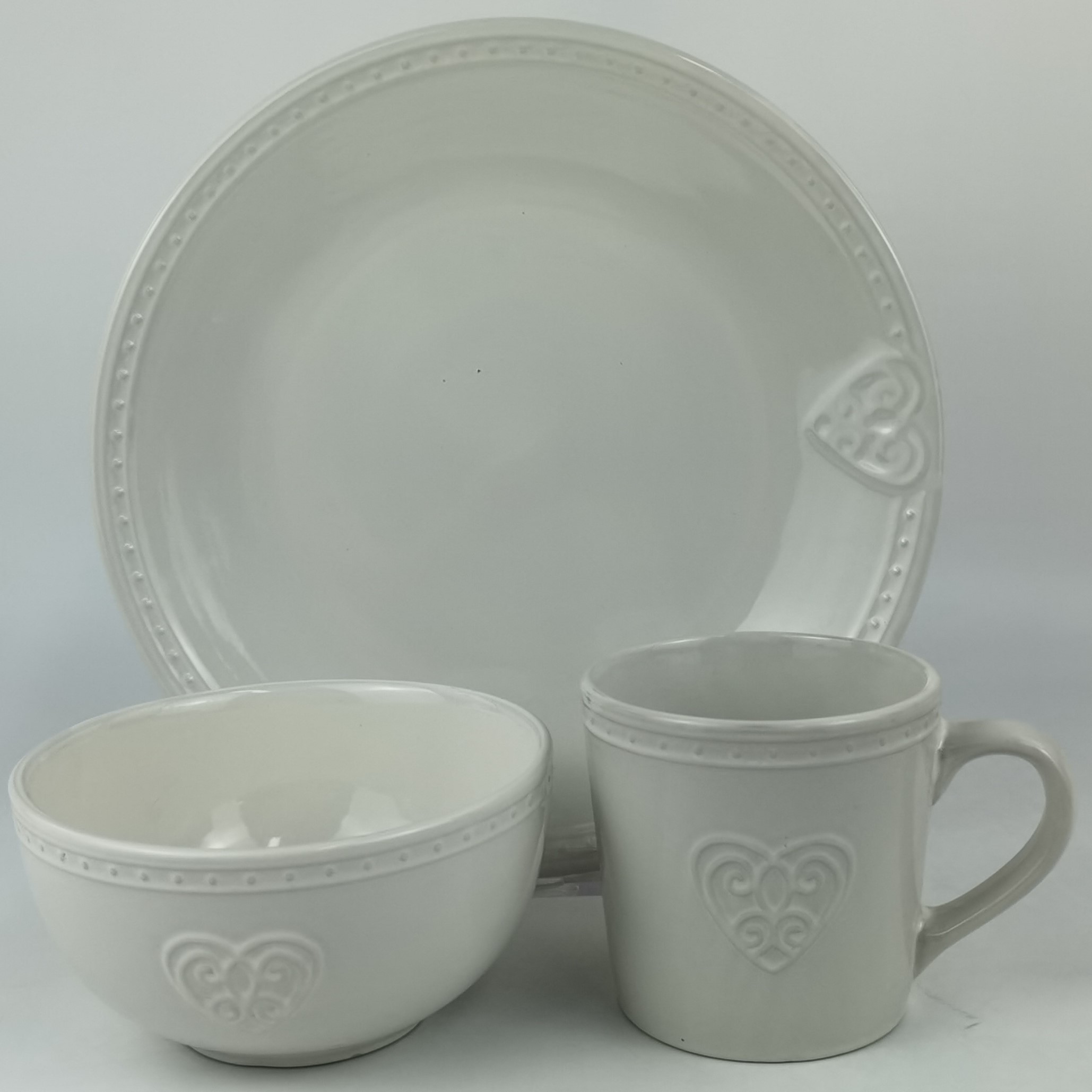 Набор посуды керам. 12 предметов белый 104915104915- купить в АПлайн