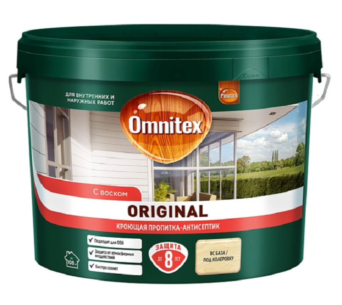 Пропитка Omnitex (Pinotex) кроющая Original BC (база под колеровку) 8,4л50035134- купить в АПлайн