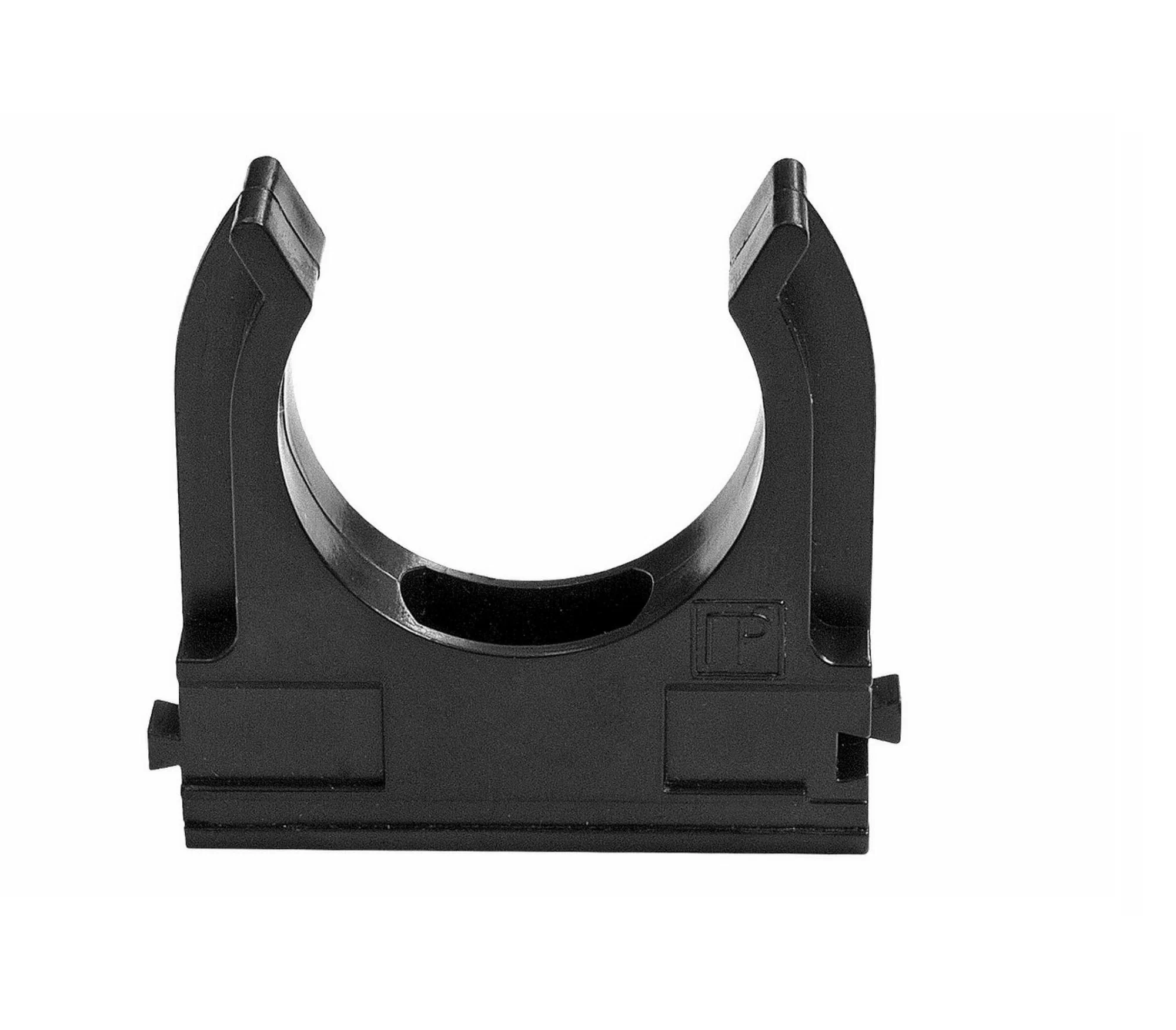 Клипса-крепеж для труб пластиковая (черная) D25мм (10шт)