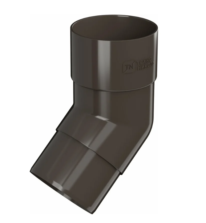 Колено трубы ТехноНИКОЛЬ D80мм 135° пластик темно-коричневый