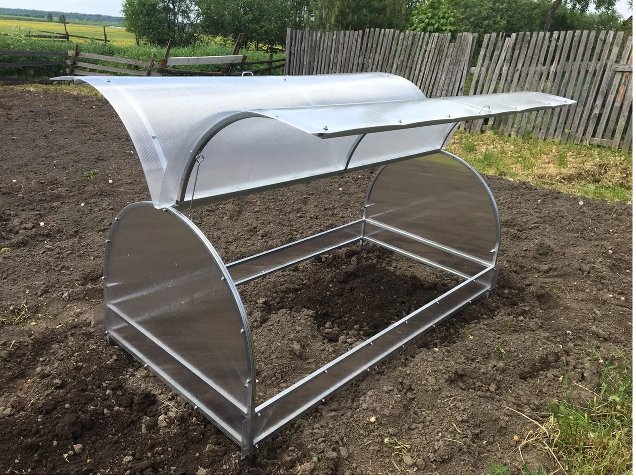 Каркас парника БАБОЧКА металл из оцинк.трубы 20х20мм 1х2м 015