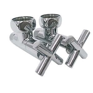 Кран шаровой угловой TIM для полотенцесушителя крестовой 1х1/2 (2 шт) KV10-LFF042137256- купить в АПлайн