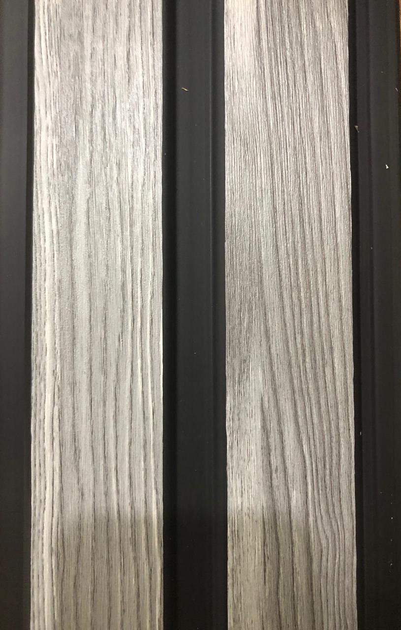 Панель ПВХ Ривьера грей реечная ламинированная 0,125х3м