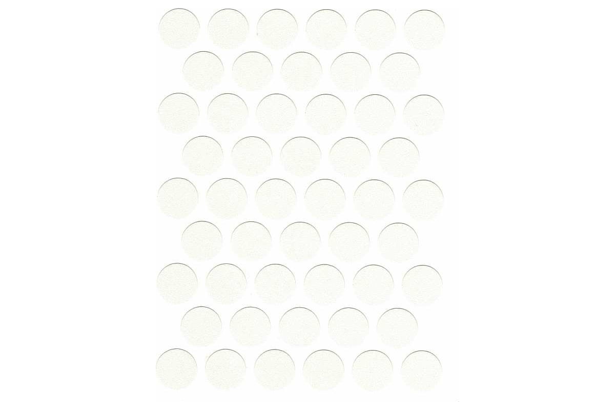 Заглушка - самоклейка 14мм белая (50шт) Стройбат 117410