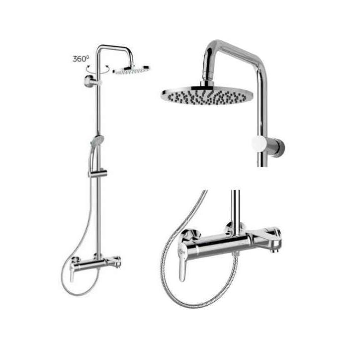 Душевая система VODA VST1000 1000мм "Тропический дождь" + лейка 3 режима D105мм VODA VST1000