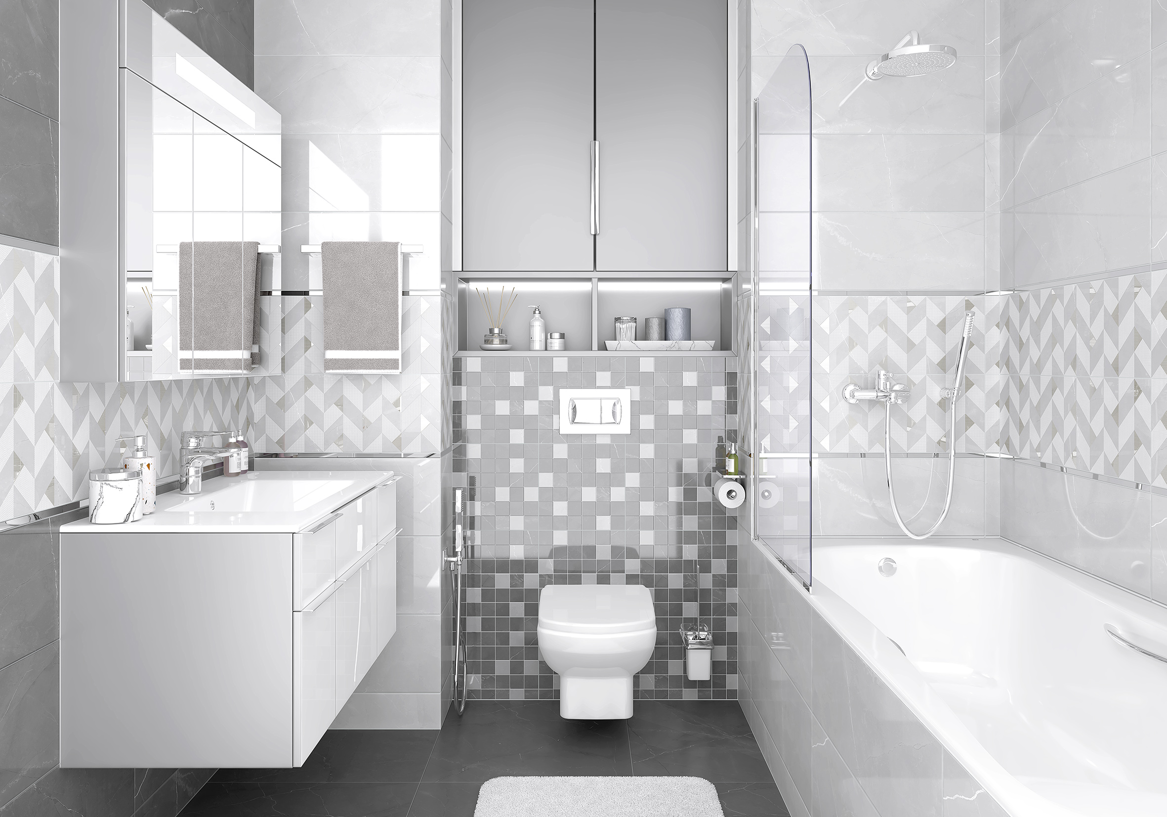 Плитка облицовочная Lima серый 25x75см (9шт)