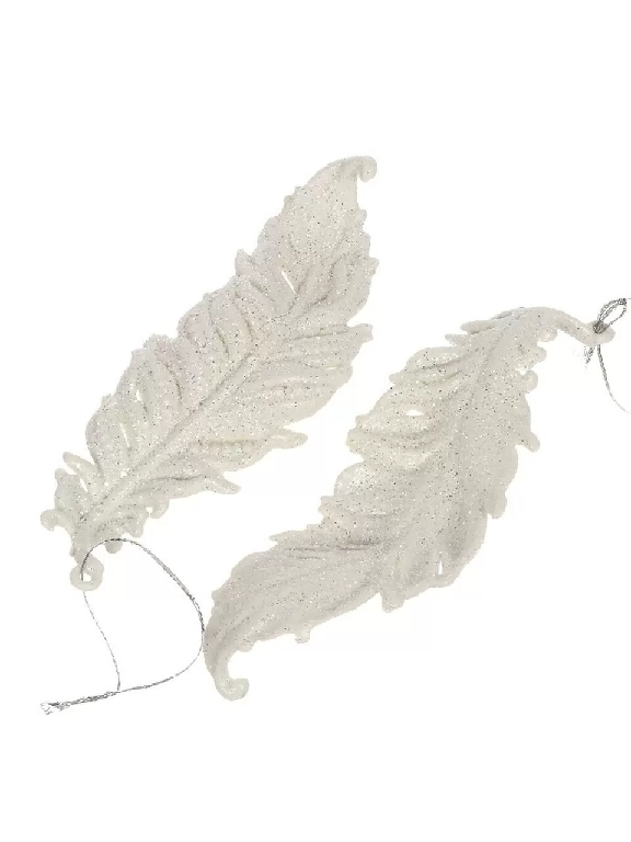 Елочное украшение пласт. Перо белое  2шт 3.5х14см SYLKGJ-4822185B 454884 - SYLKGJ-4822185B 454884 - купить в АПлайн