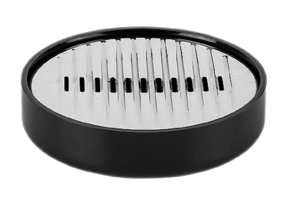 Мыльница пласт."LENOX" круглая Черная арт.М-Е32-06 