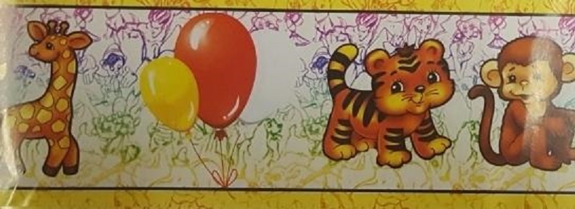 Бордюр бумажный декоративный детский в ассортименте 6см