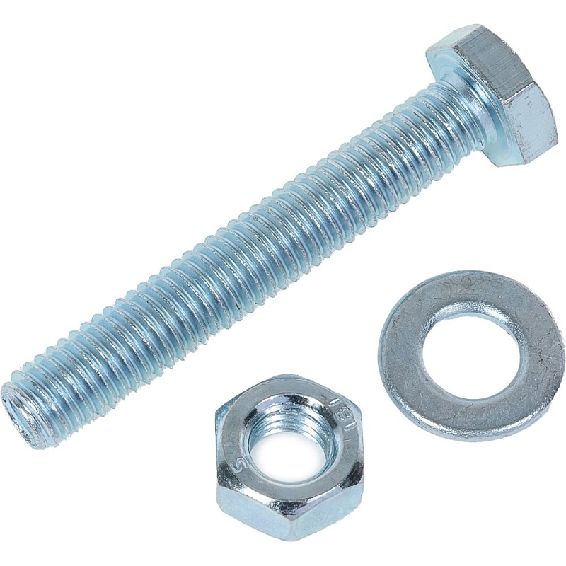 Болт с шайбой и гайкой DIN933 M8х30 пакет (4шт) БИСКРЕП8-02231- купить в АПлайн