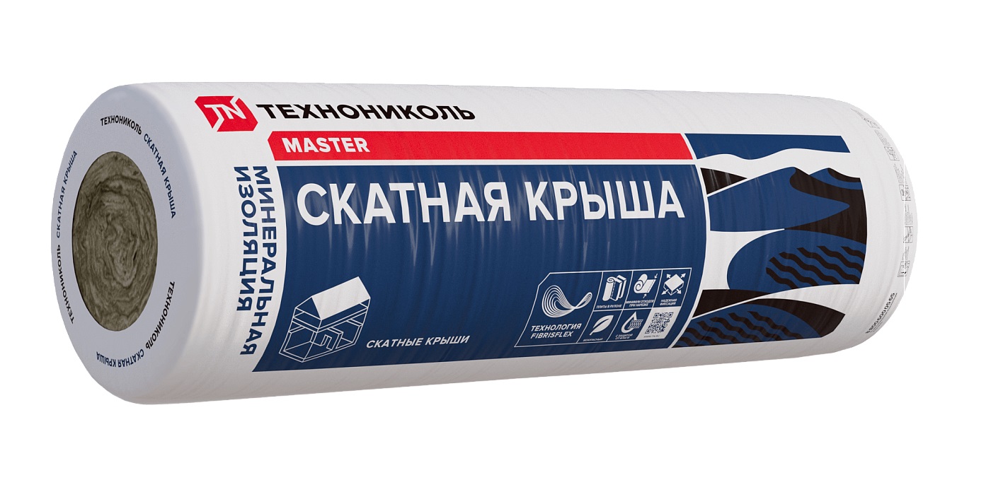 Утеплитель "ТехноНИКОЛЬ" Скатная крыша  3900х1200х150мм / 4,68м2 - 0,702м3 / 1 рулон / 132242