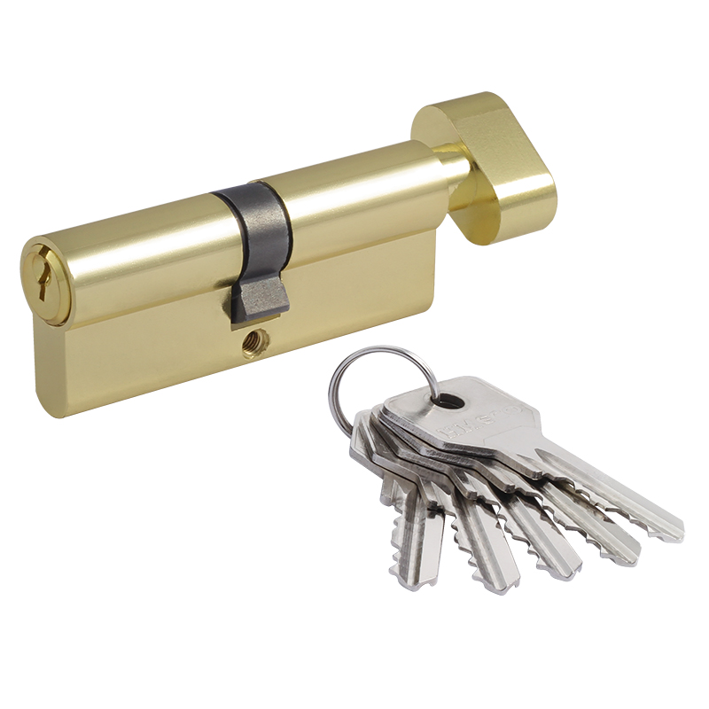 Цилиндр замка (личинка) НОРА-М STD Al ЛВ-80 40х40мм с вертушкой золото - 15415 - купить в АПлайн