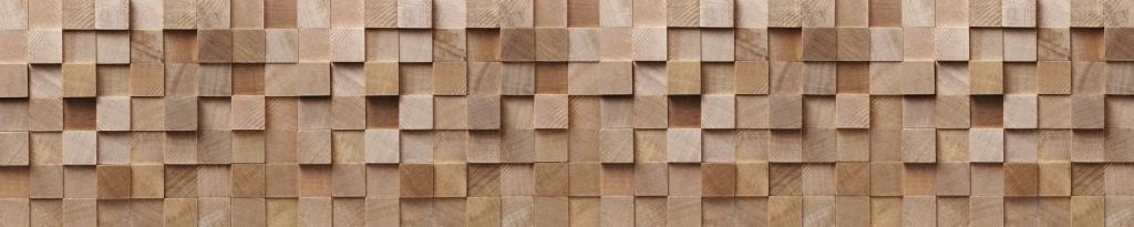 Панель-фартук Деревянный куб 3D фотопечать Light М ФФ 370 600х3000мм