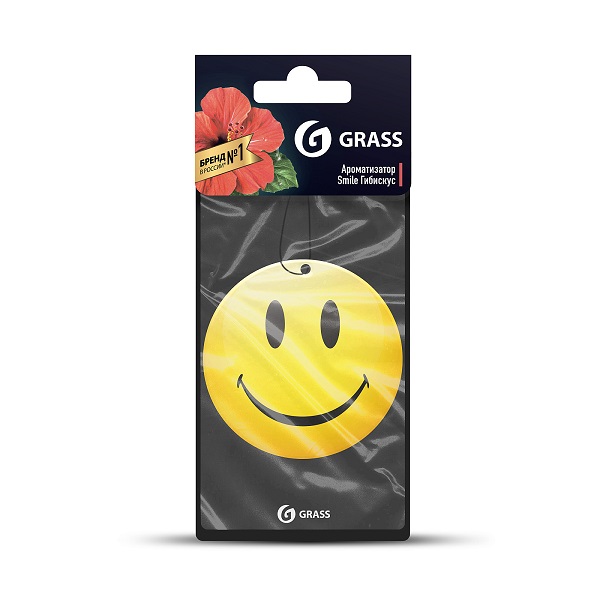 Ароматизатор картонный GRASS SMILE ГИБИСКУСST0401- купить в АПлайн