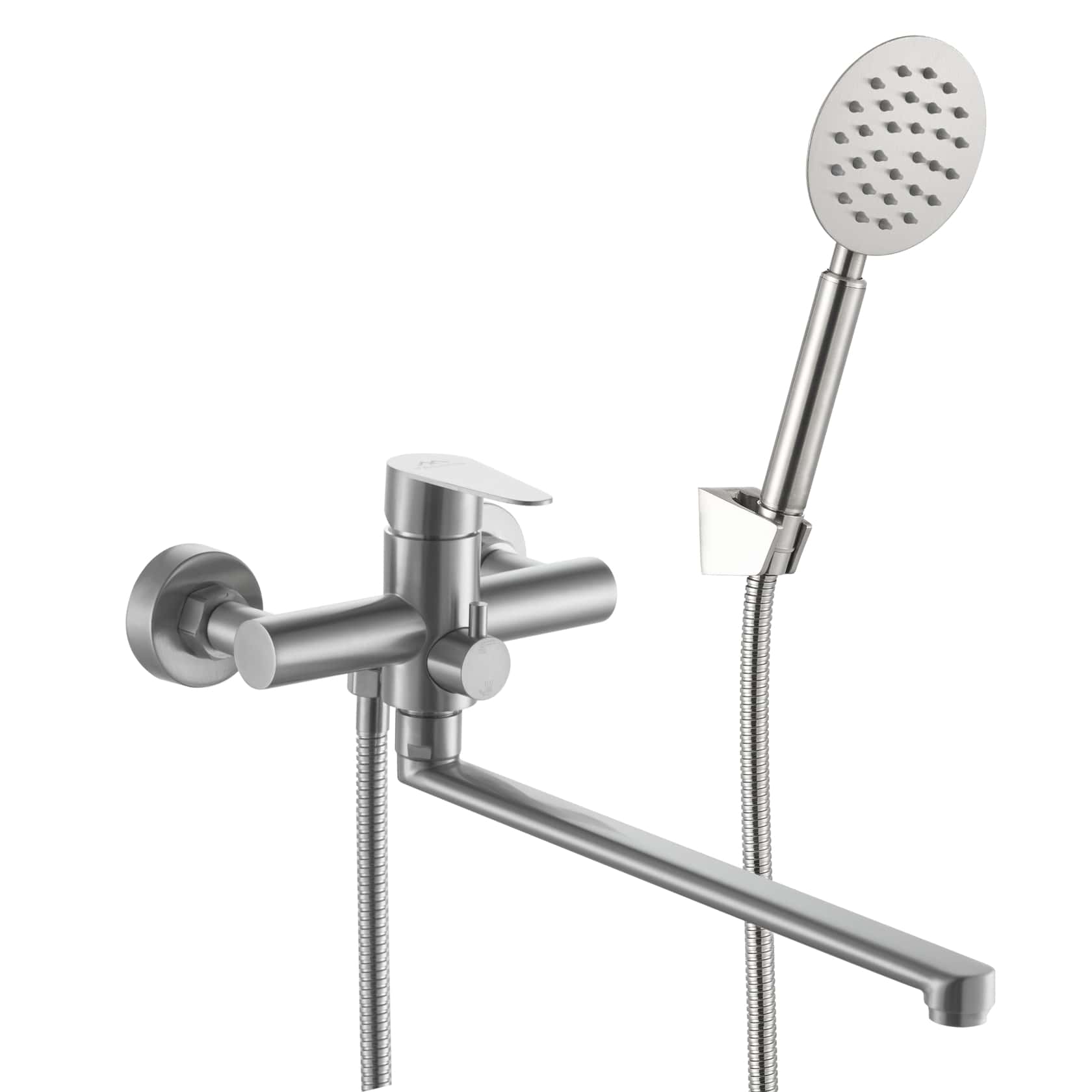 Смеситель для ванны FASHUN сатин с длиннным изливом 320 мм A52215N