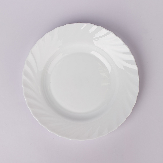 Тарелка стеклокерам. WHITE PO-225T 116822