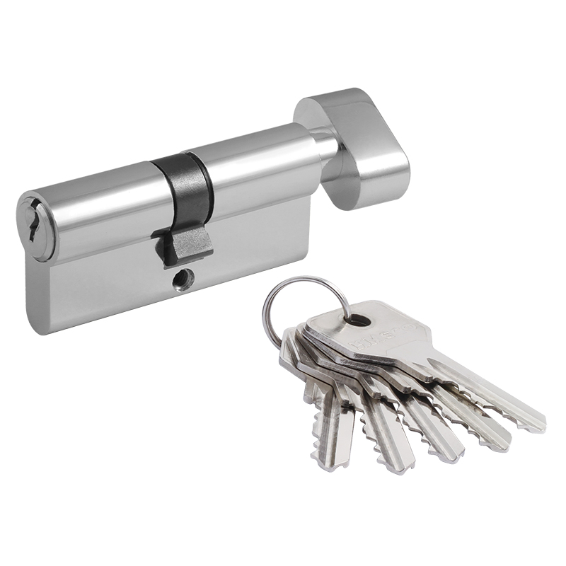 Цилиндр замка (личинка) НОРА-М STD Al ЛВ-70 35х35мм с вертушкой хром