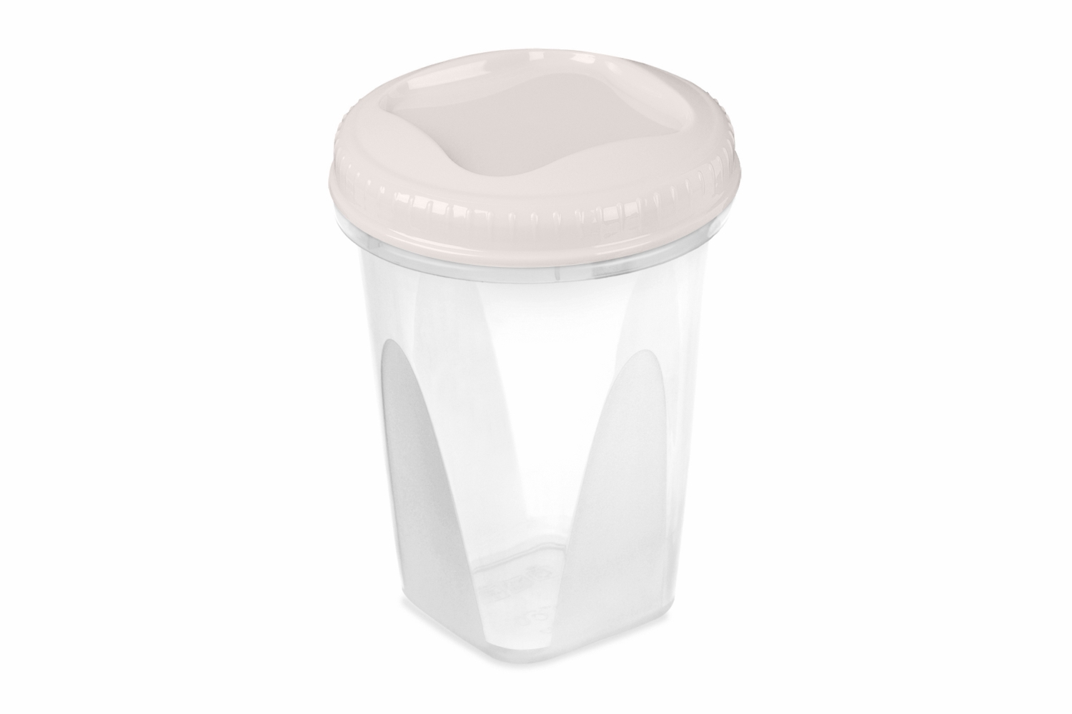 Банка для продуктов пласт. Тондо с завин. крышкой 0,9л кремовый С286КРЕМ