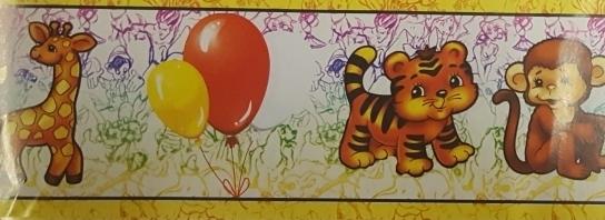 Бордюр бумажный декоративный детский в ассортименте 9-10см