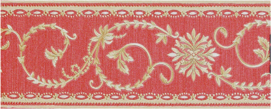 Бордюр бумажный декоративный красный 12см (в ассортименте)