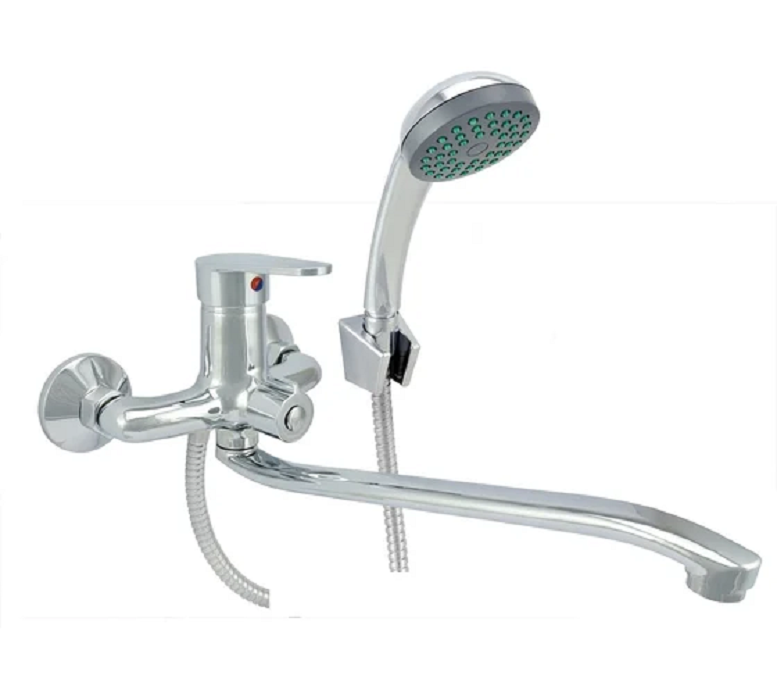 Смеситель для ванны ISTOK LIFE одноручный,карт. 35мм, длинный S-излив 35 см/0402.403