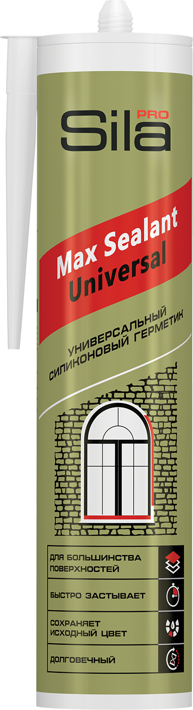 Герметик силиконовый универсальный Sila PRO Max Sealant черный 280мл