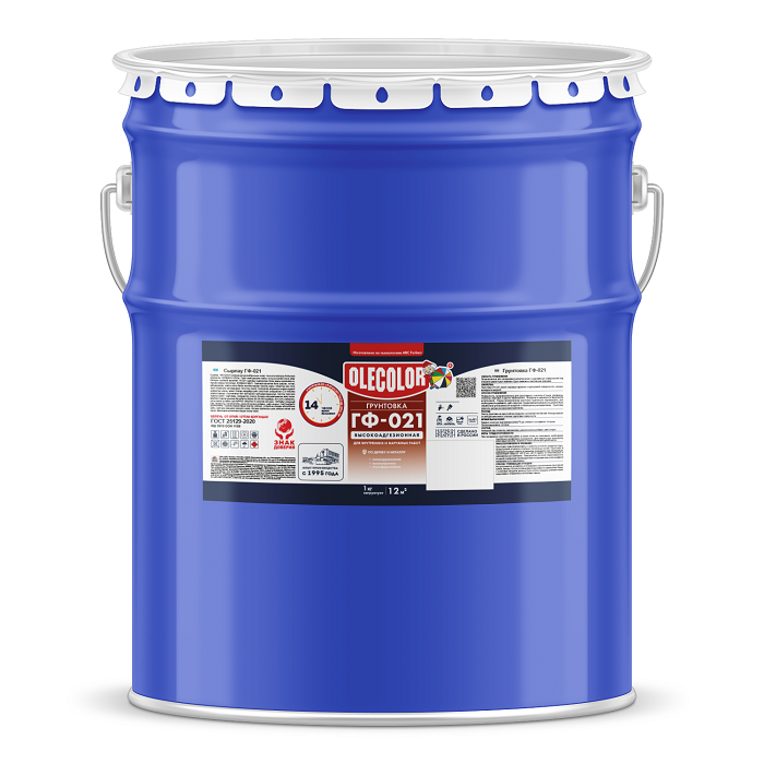Грунтовка ГФ-021 OLECOLOR красно-коричневая 25кг4300003710- купить в АПлайн