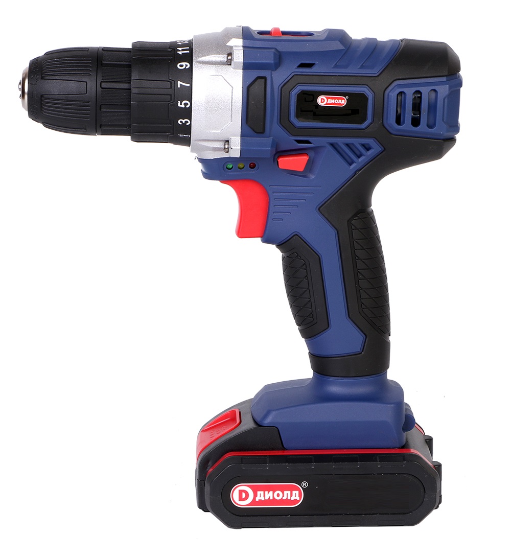 Дрель-шуруповерт аккумуляторная 20В, 50Нм, 2х2,0Ач Диолд ДЭА-21ЛИ-02М 10300165