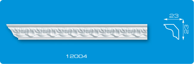 Плинтус потолочный инжекционный "Лагом" №12004 1,3м DISN-112004-WH-0140