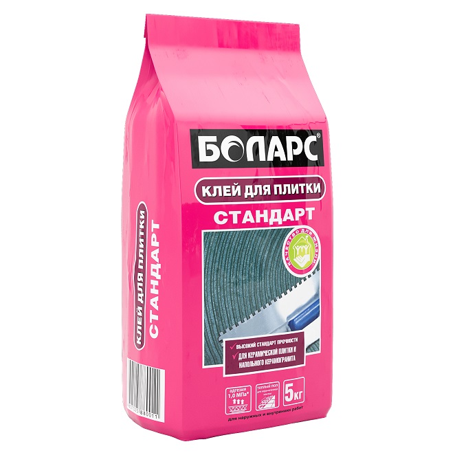 Клей "Боларс" Стандарт для плитки и керамогранита 5кг