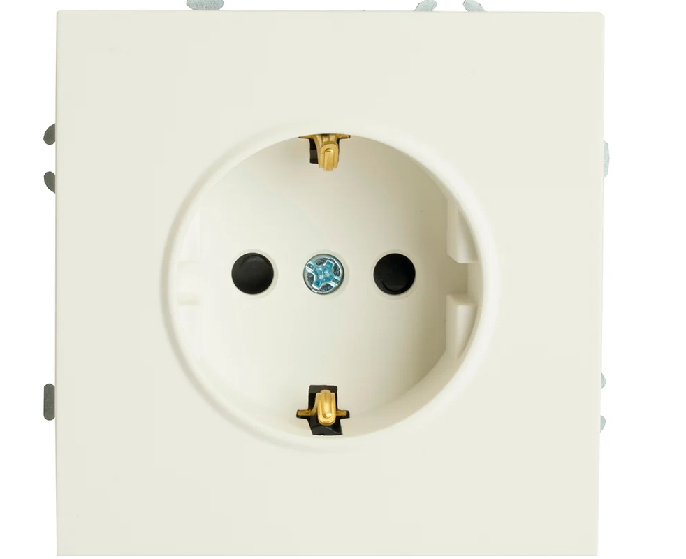 Розетка "Эмили" 1 СП белый фарфор механизм с заземлением, шторки soft touch Stekker RST16-5110-01