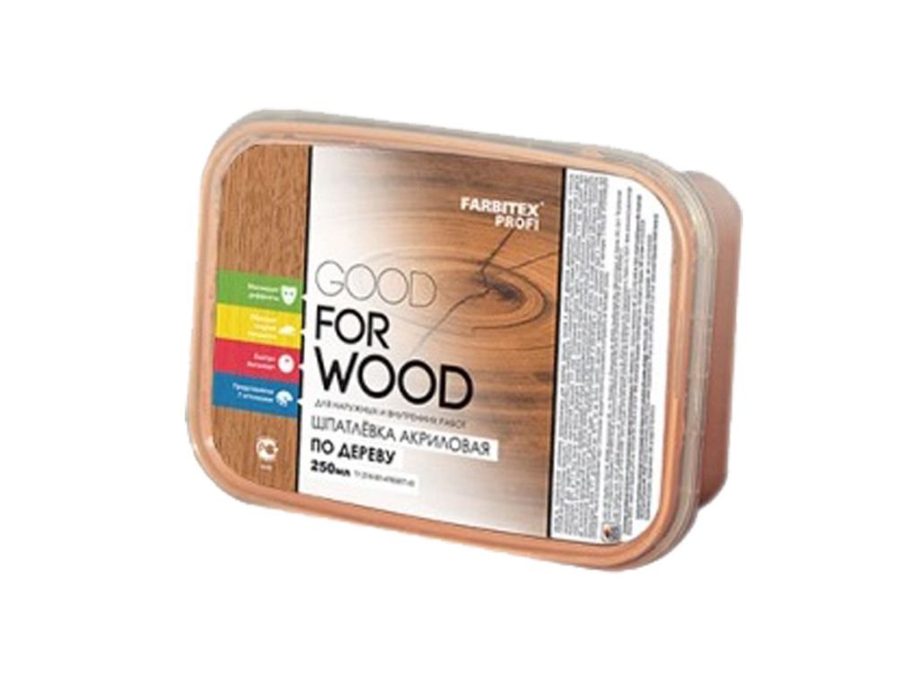 Шпатлевка акриловая FARBITEX PROFI WOOD по дереву бук 0,25л - 4300004763 - купить в АПлайн