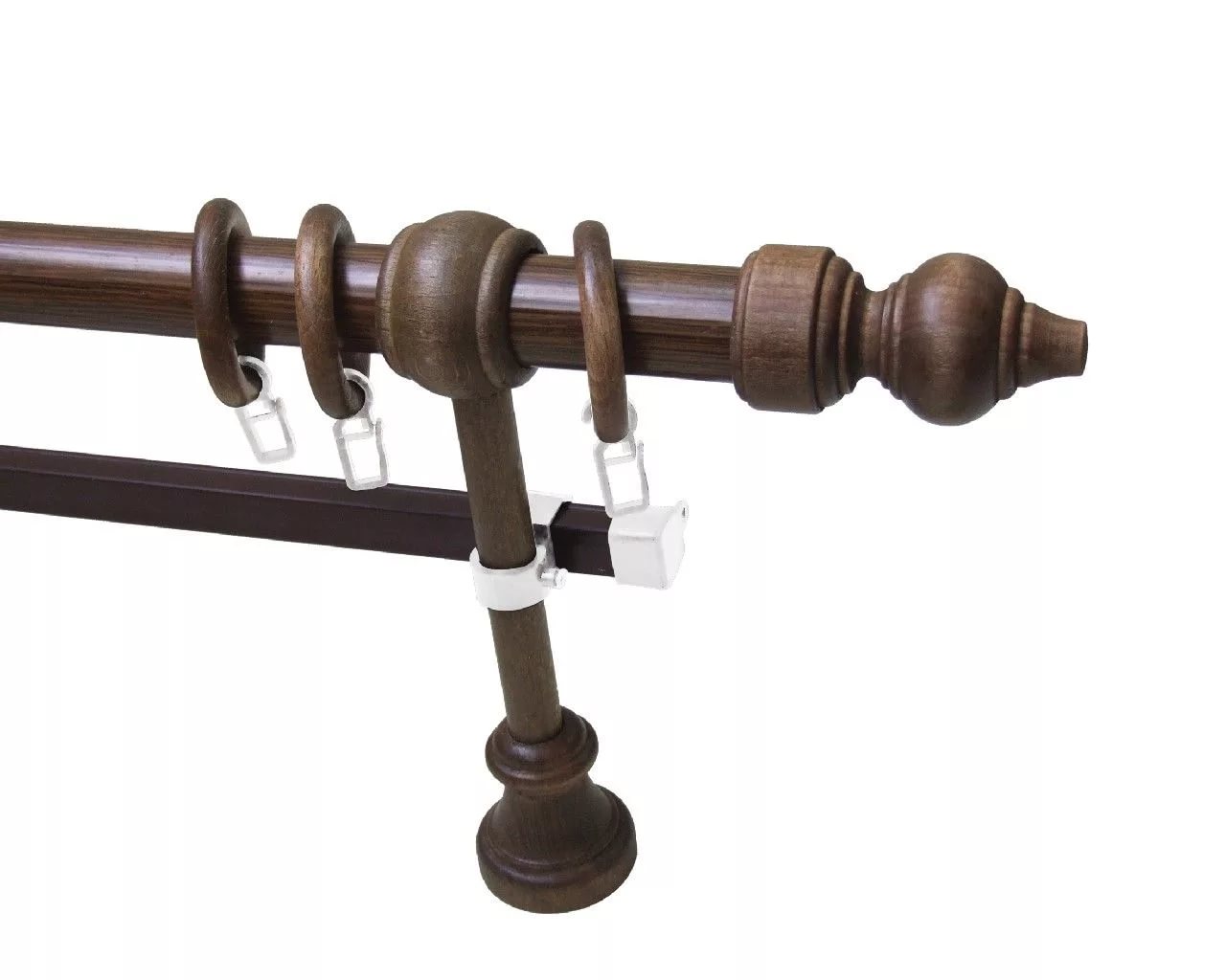 Карниз металлопластик ДДА Дуб рустик д28мм 1,6м 43067