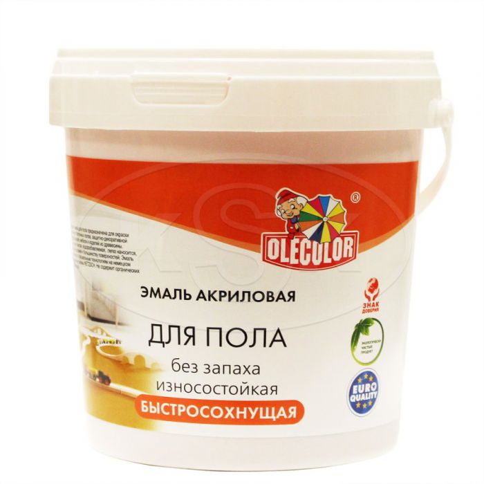Эмаль акриловая OLECOLOR для пола золотистый 2,5кг