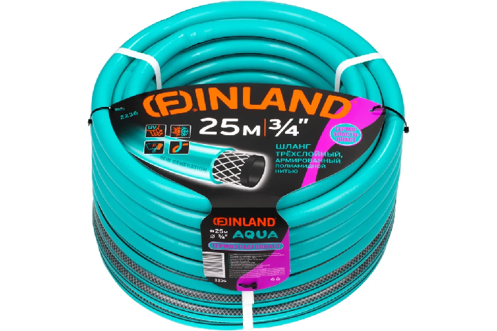 Шланг поливочный FINLAND SELVA  3-слойный 3/4 25м 2236
