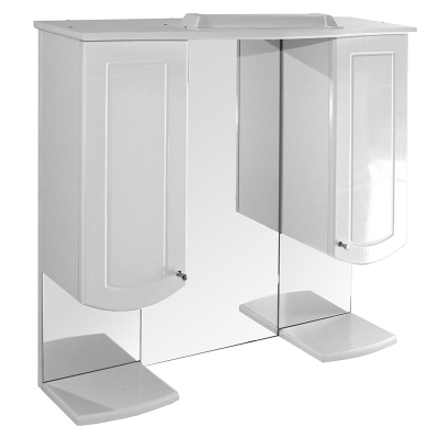 Зеркало-шкаф "НЕПТУН 75" с подсветкой (ПВХ)