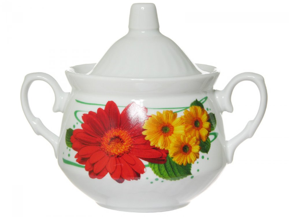 Сахарница керам. добруш кирмаш праздничная гербера 450мл. 3с0795 