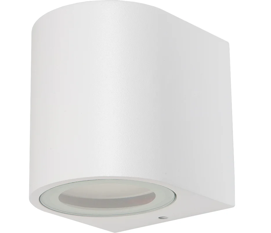 Светильник фасадный General 1хМR16 GU10 прозр.круглый металл белый IP65 80х80 661127