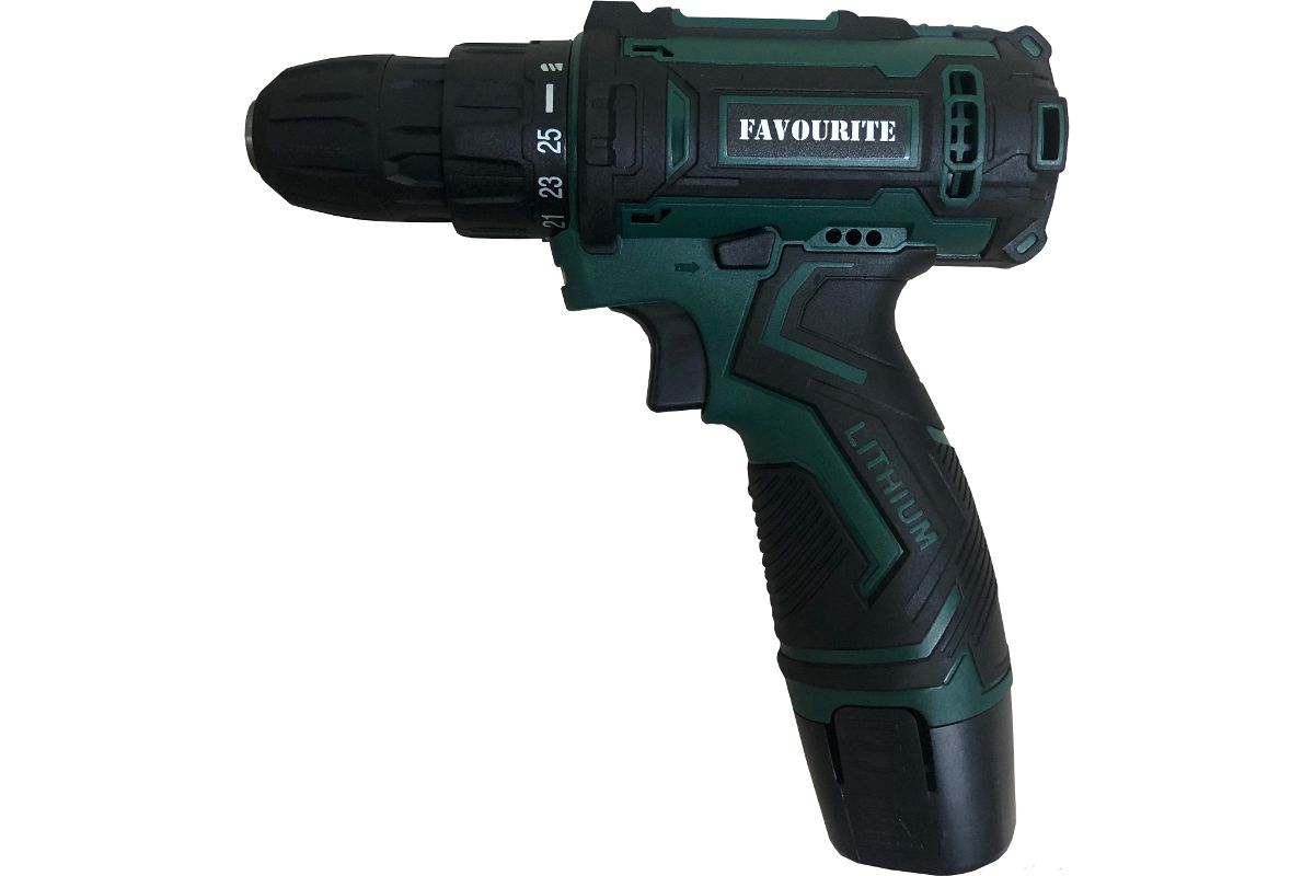 Дрель-шуруповерт аккумуляторная 12В, 25Hm, 2х2,0Ач FAVOURITE DC 1202 PROMO